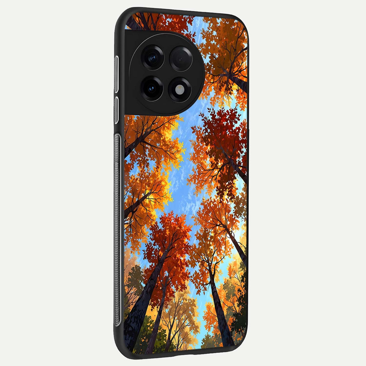 Autumn Sky Rise back cover For OnePlus 11R slim fit glass case with vibrant aesthetic design