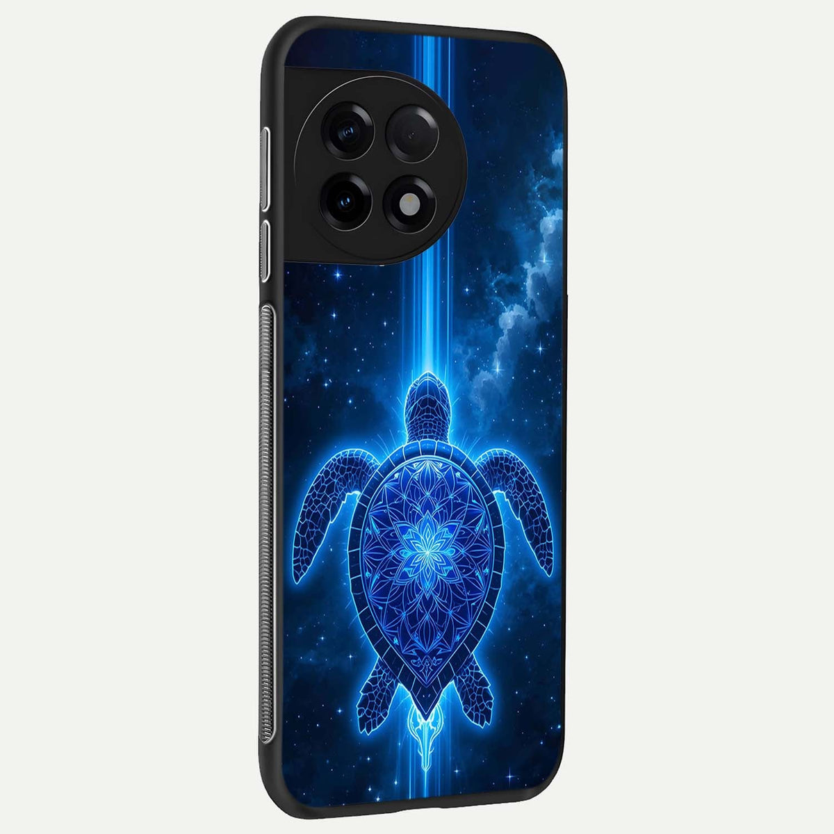 Blue Galaxy Turtle back cover For OnePlus 11R slim fit glass case with vibrant aesthetic design