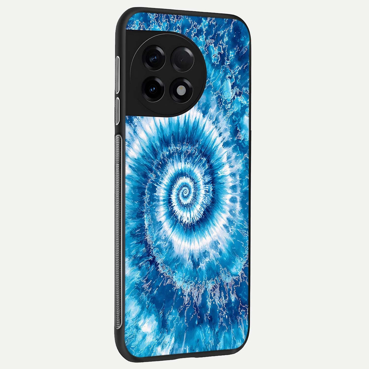 Blue Galaxy Wave back cover For OnePlus 11R slim fit glass case with vibrant aesthetic design