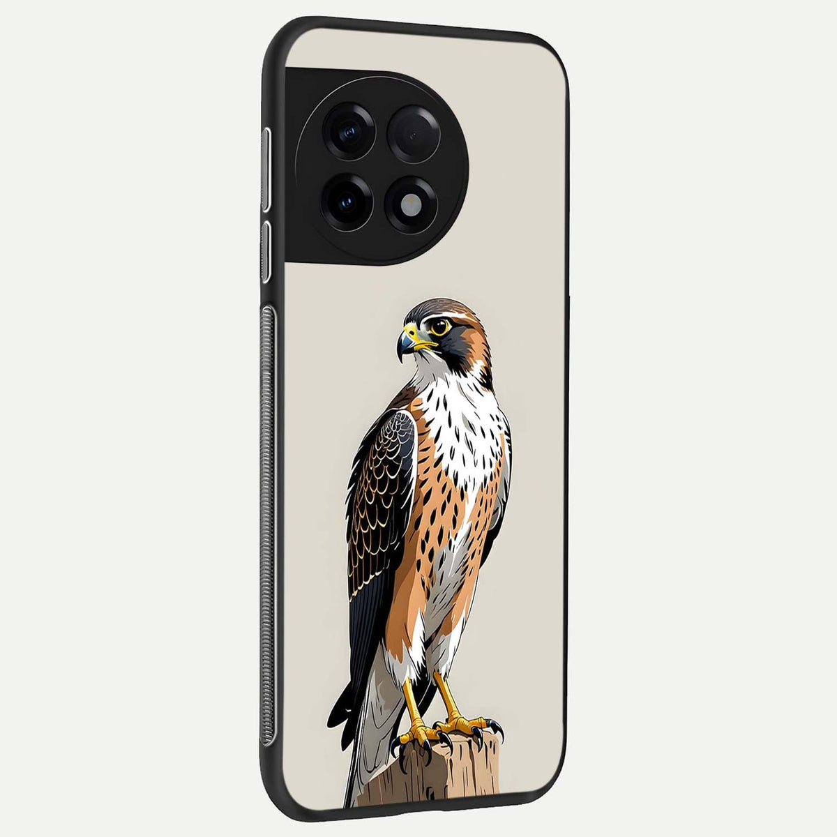 Clever Eagle back cover For OnePlus 11R slim fit glass case with vibrant aesthetic design