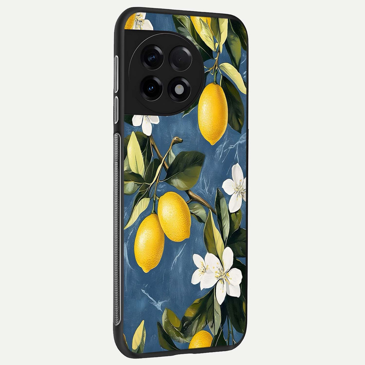Lemon Dream Garden back cover For OnePlus 11R slim fit glass case with vibrant aesthetic design