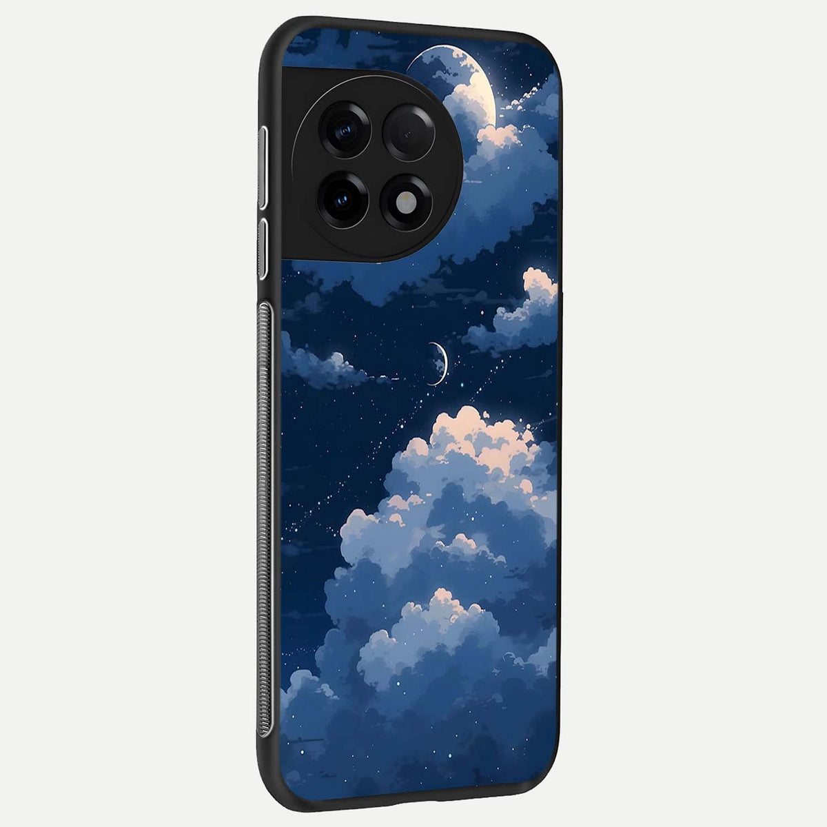 Moon Dream Haze back cover For OnePlus 11R slim fit glass case with vibrant aesthetic design