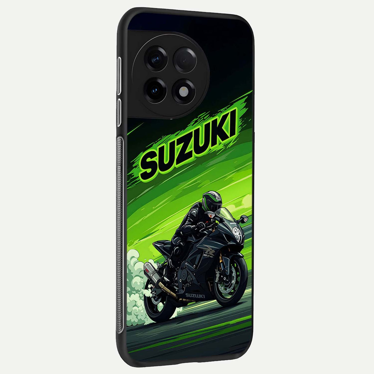 Suzuki Speed Beast back cover For OnePlus 11R slim fit glass case with vibrant aesthetic design