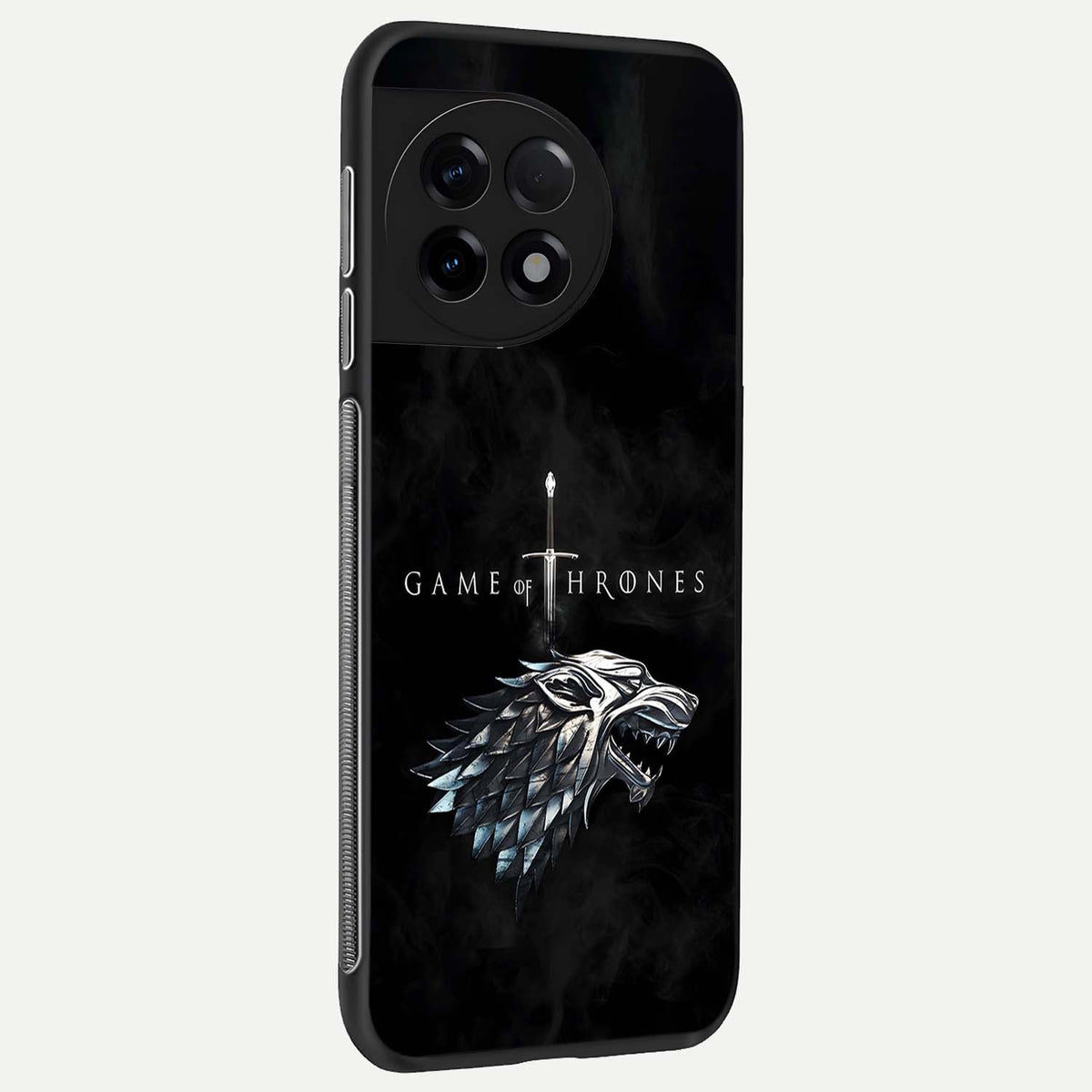 Throne Wolf Legacy back cover For OnePlus 11R slim fit glass case with vibrant aesthetic design