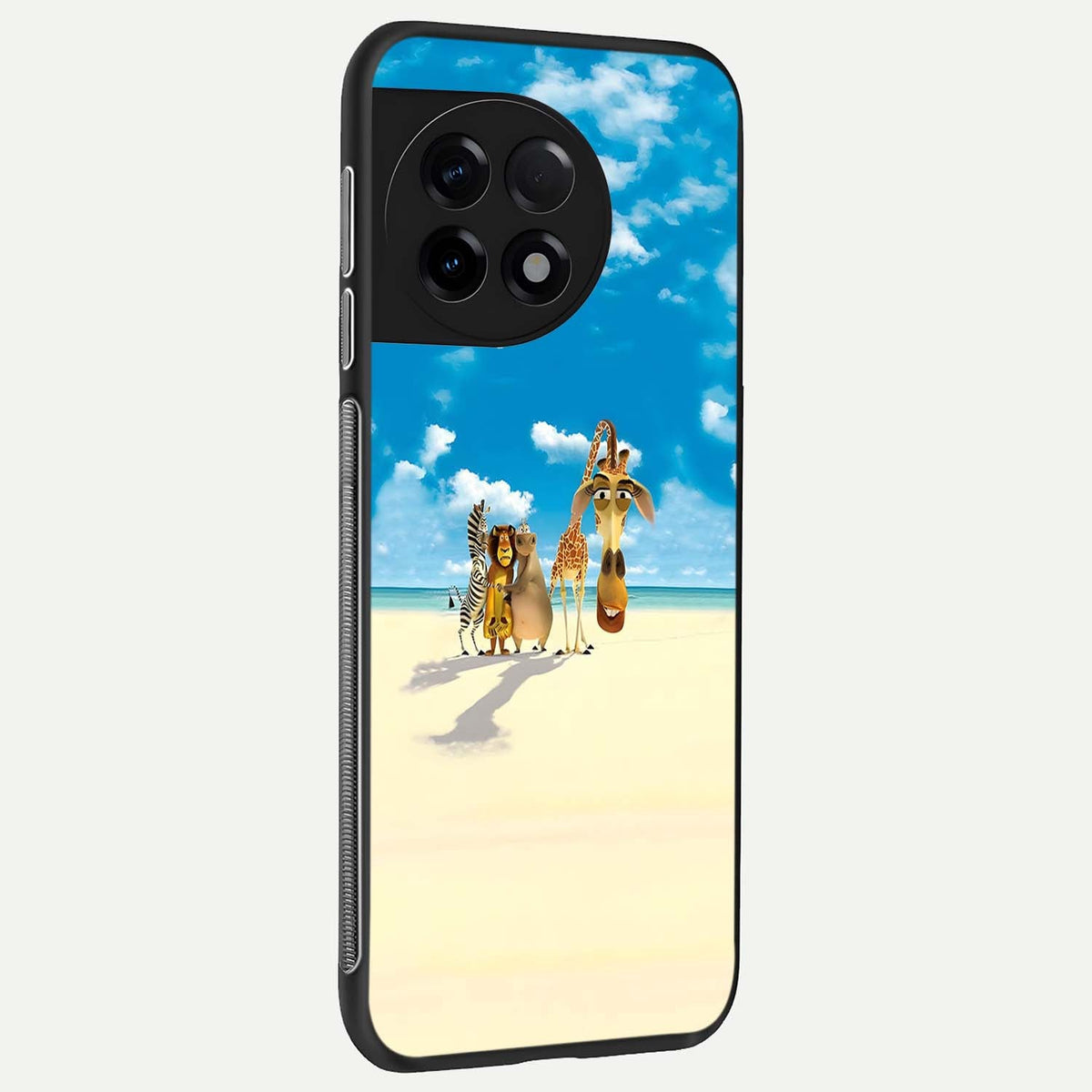 Tropical Fun Squad back cover For OnePlus 11R slim fit glass case with vibrant aesthetic design