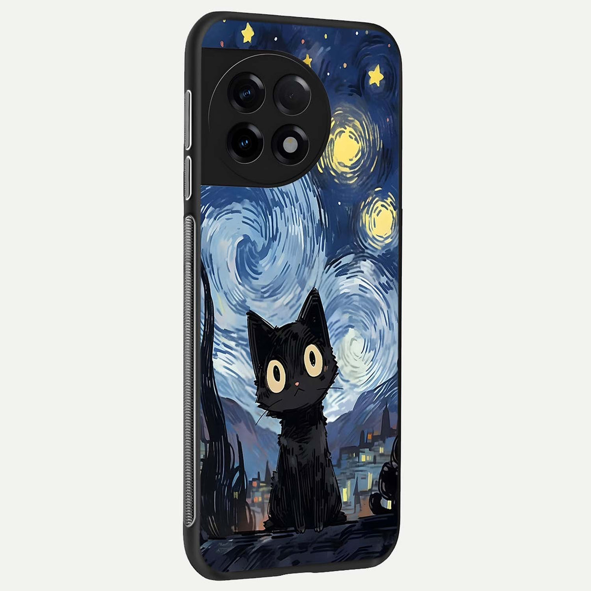 Van Gogh Cat back cover For OnePlus 11R slim fit glass case with vibrant aesthetic design