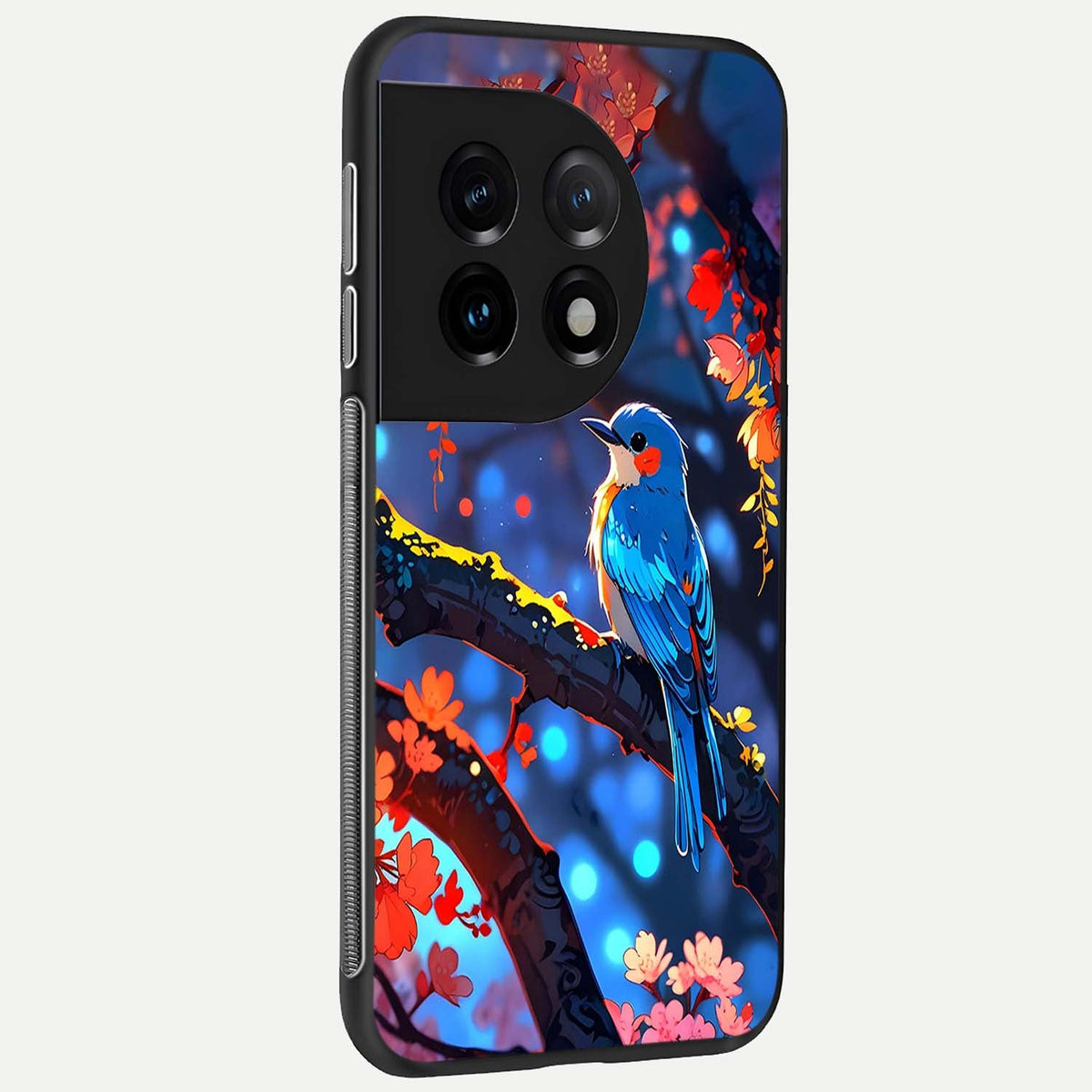 Blooming Water Drift back cover For OnePlus 11 slim fit glass case with vibrant aesthetic design