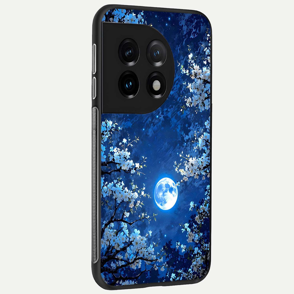 Blossom Moonlight Sky back cover For OnePlus 11 slim fit glass case with vibrant aesthetic design