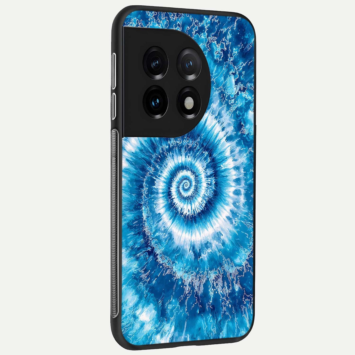 Blue Galaxy Wave back cover For OnePlus 11 slim fit glass case with vibrant aesthetic design