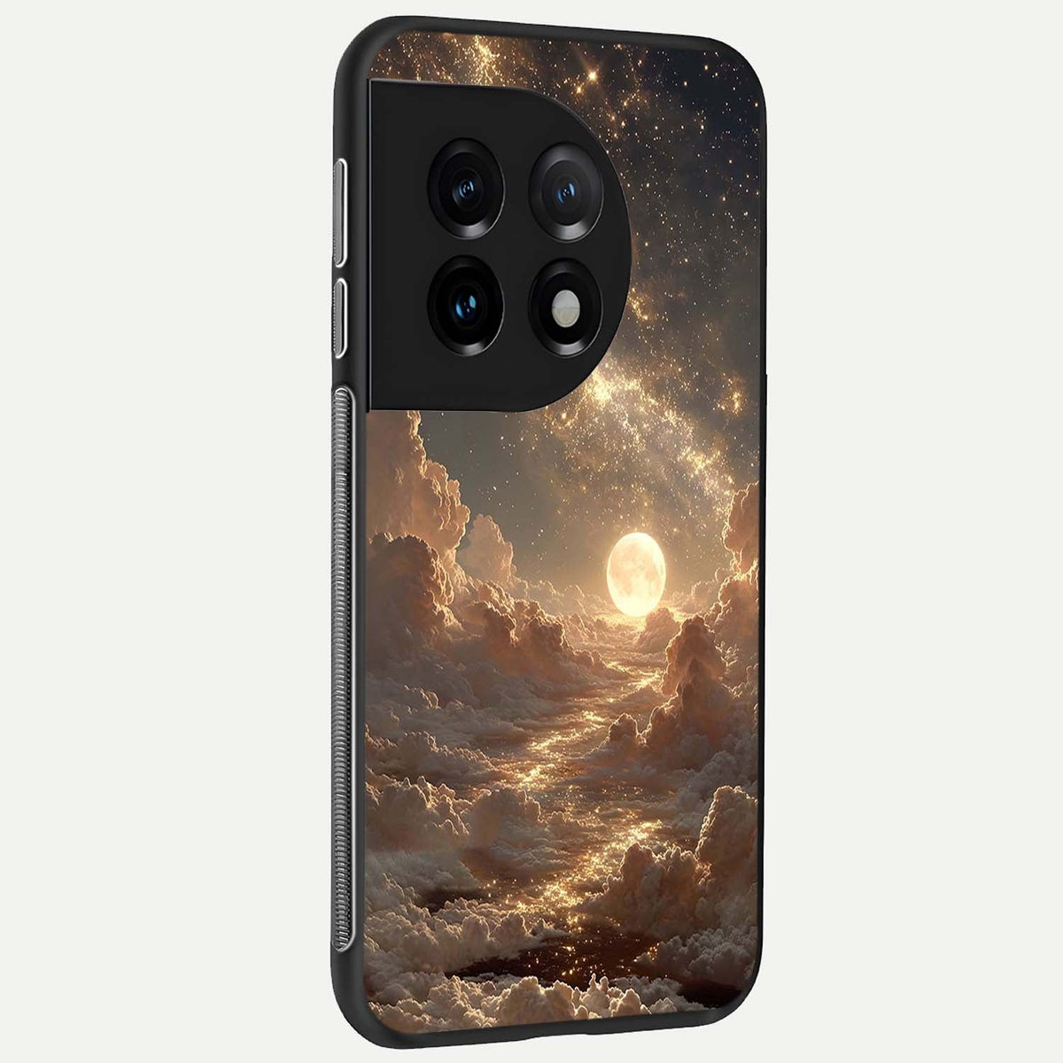 Golden Sky Dream back cover For OnePlus 11 slim fit glass case with vibrant aesthetic design