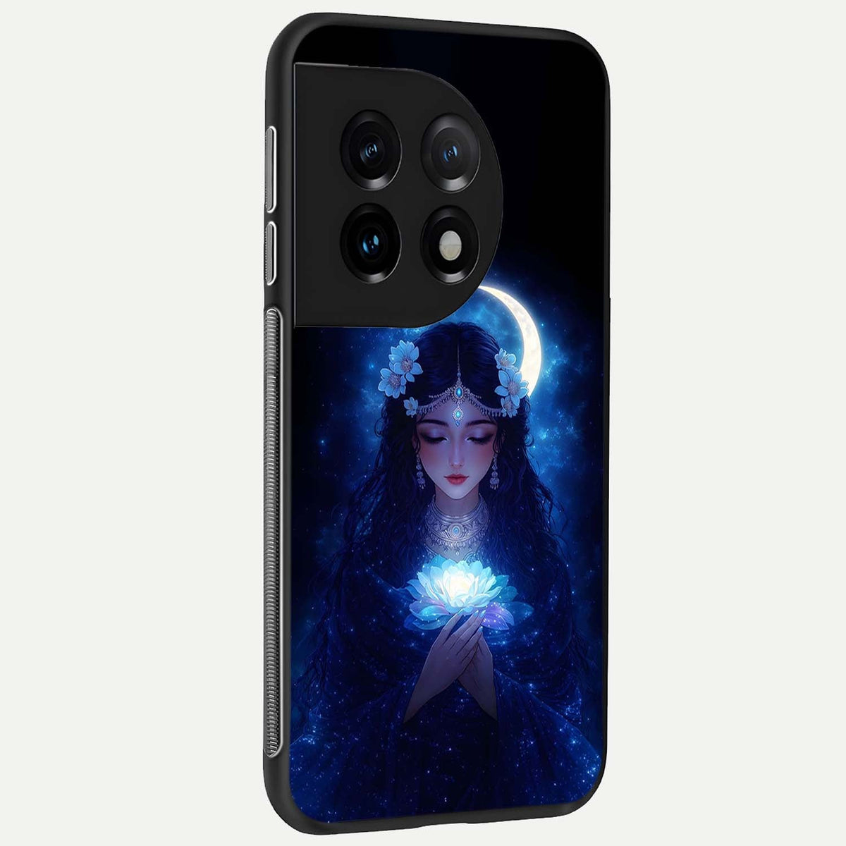 Mystic Moon Queen back cover For OnePlus 11 slim fit glass case with vibrant aesthetic design