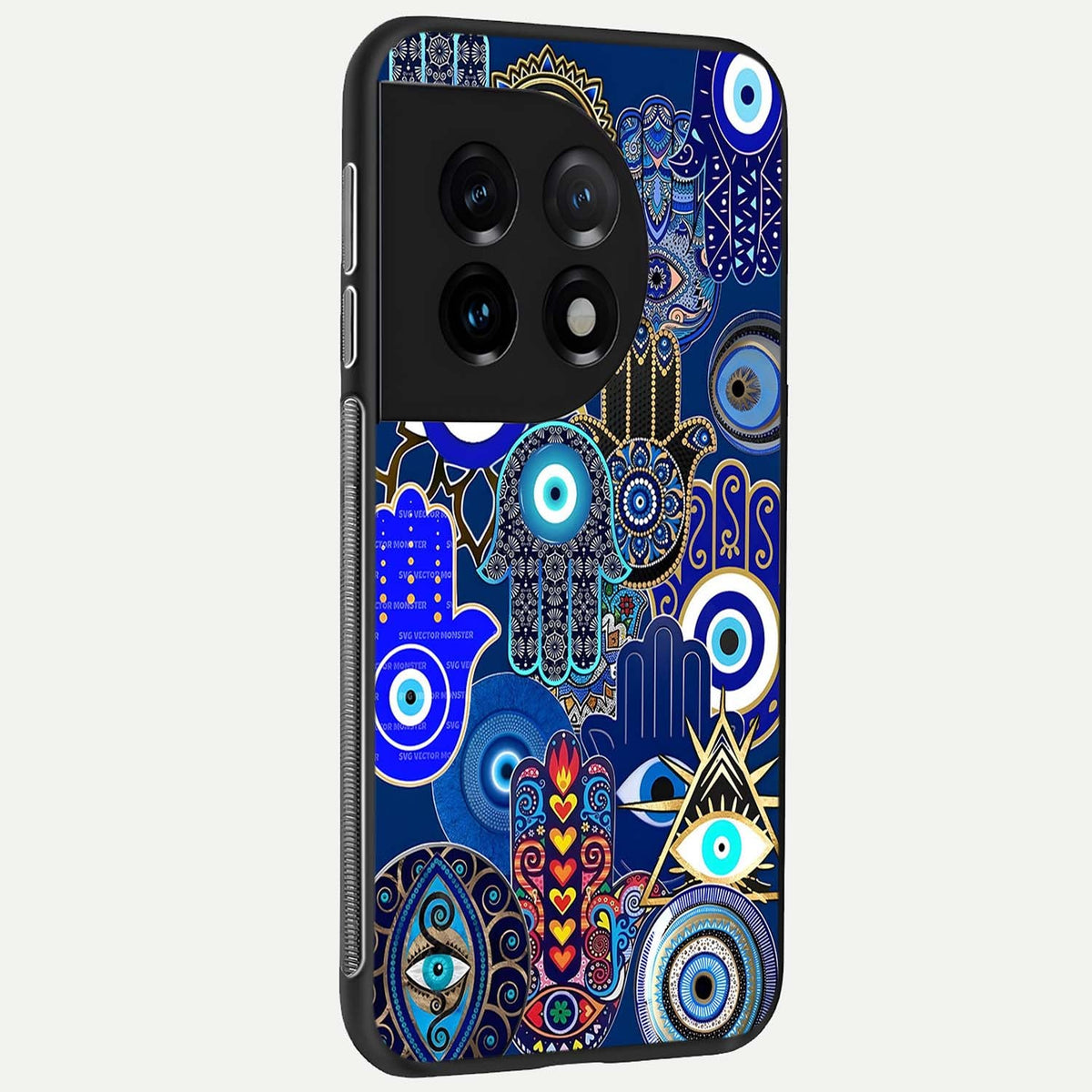 Mystic Palm Guard back cover For OnePlus 11 slim fit glass case with vibrant aesthetic design