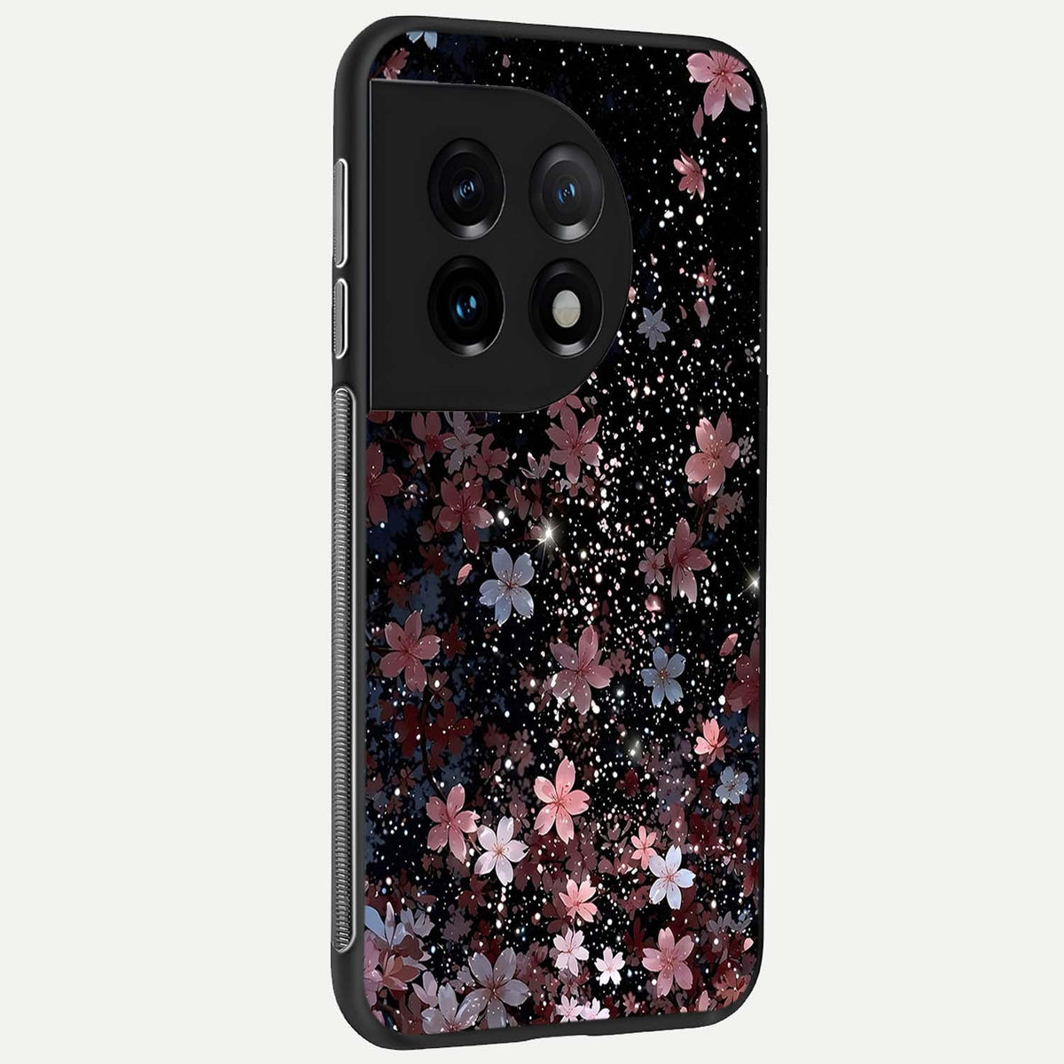 Starlit Flower Dreams back cover For OnePlus 11 slim fit glass case with vibrant aesthetic design