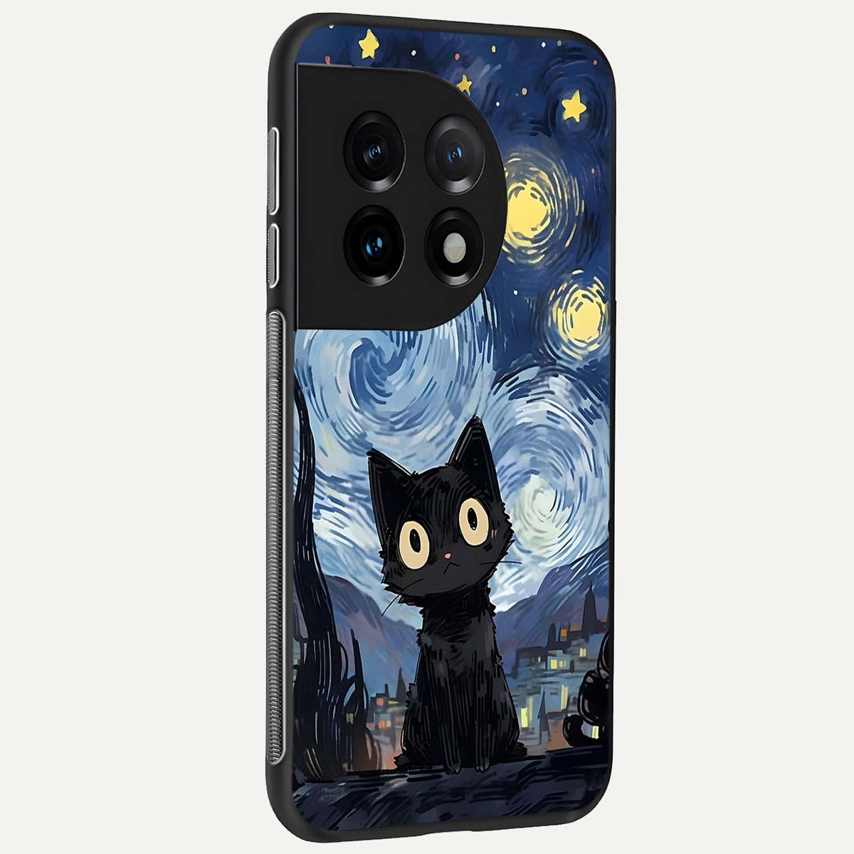 Van Gogh Cat back cover For OnePlus 11 slim fit glass case with vibrant aesthetic design