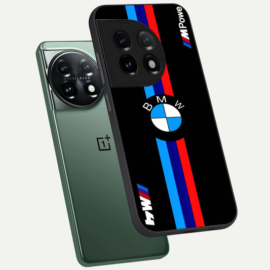 Turbo BMW Beast phone case For OnePlus 11 showing premium glass back cover with detailed artwork
