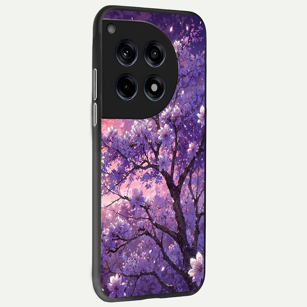 Blossom Tree back cover For OnePlus 12R slim fit glass case with vibrant aesthetic design