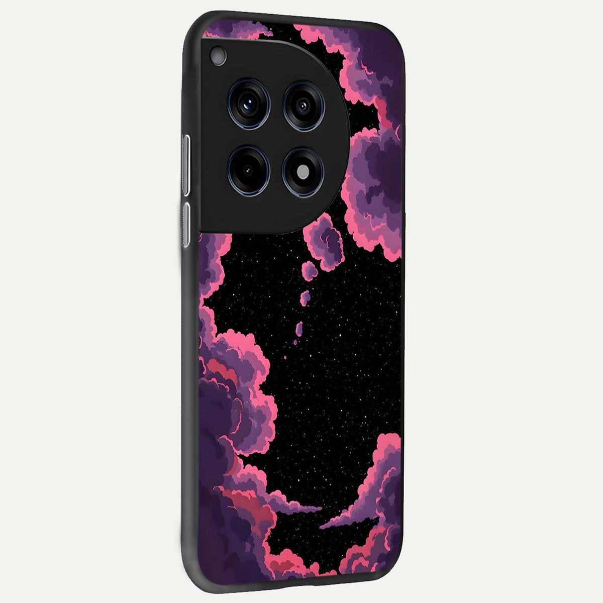 Cosmic Cloud Journey back cover For OnePlus 12R slim fit glass case with vibrant aesthetic design