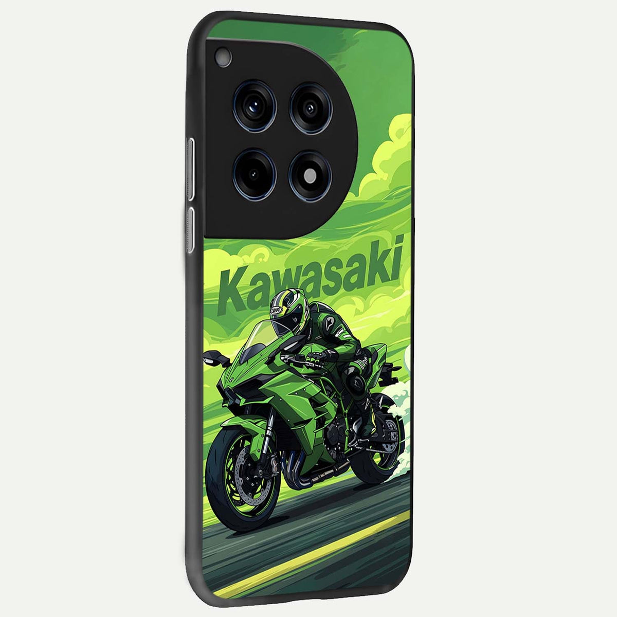 Greenery Sky back cover For OnePlus 12R slim fit glass case with vibrant aesthetic design