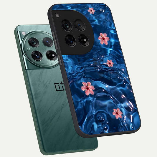 Bloom Thread Art phone case For OnePlus 12 showing premium glass back cover with detailed artwork