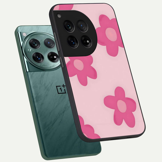 Candy Bloom Dreams phone case For OnePlus 12 showing premium glass back cover with detailed artwork