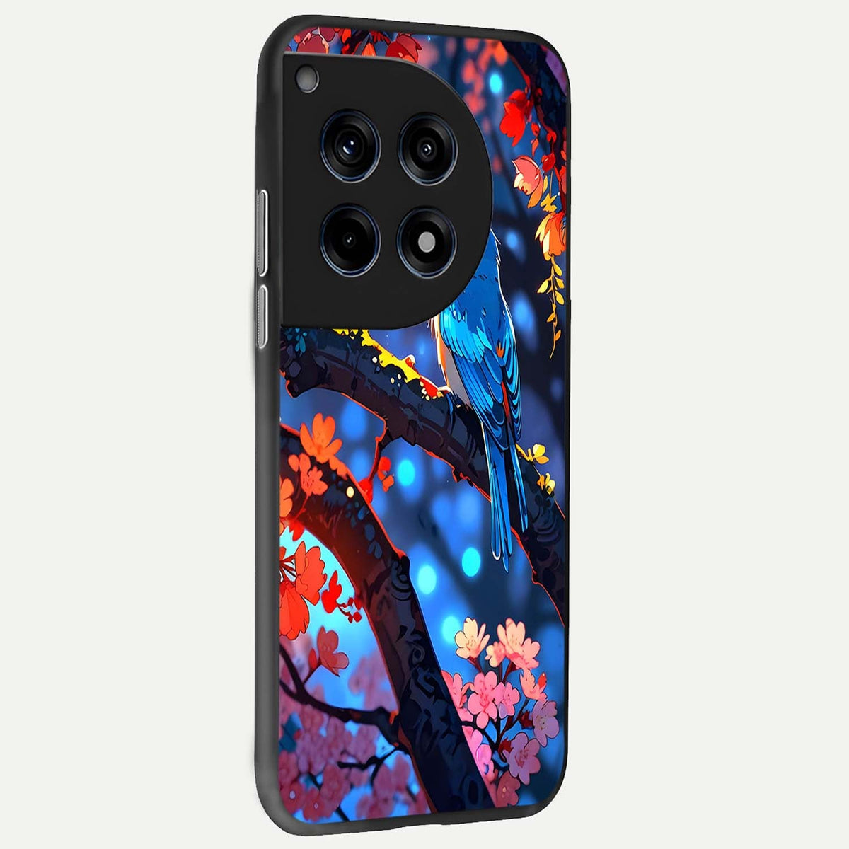 Blooming Water Drift back cover For OnePlus 12 slim fit glass case with vibrant aesthetic design