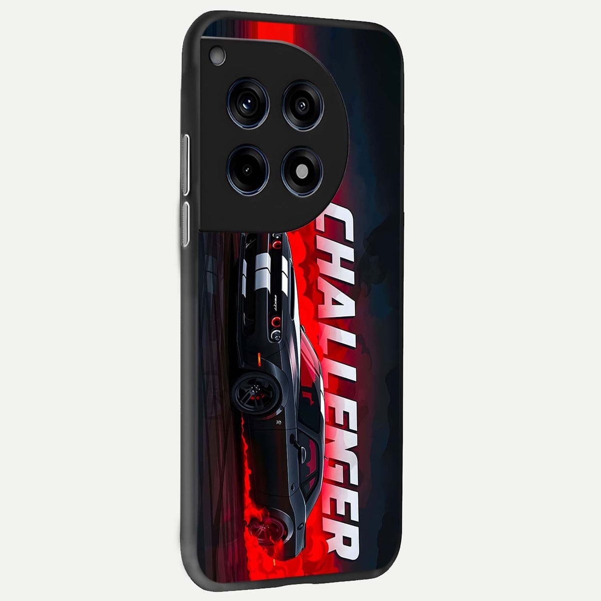 Crimson Challenger Fury back cover For OnePlus 12 slim fit glass case with vibrant aesthetic design