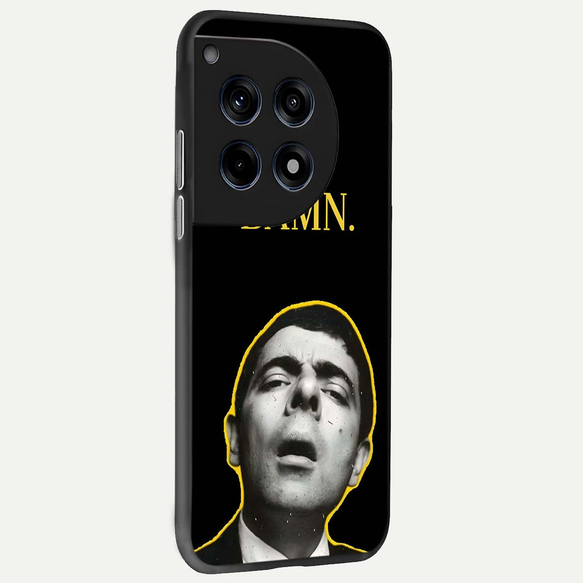 Mr Bean Damn back cover For OnePlus 12 slim fit glass case with vibrant aesthetic design