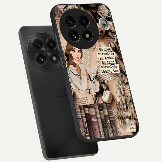 Bookish Dream World phone case For OnePlus 13R showing premium glass back cover with detailed artwork