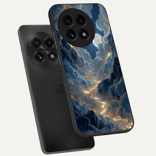 Celestial Cloud Road phone case For OnePlus 13R showing premium glass back cover with detailed artwork