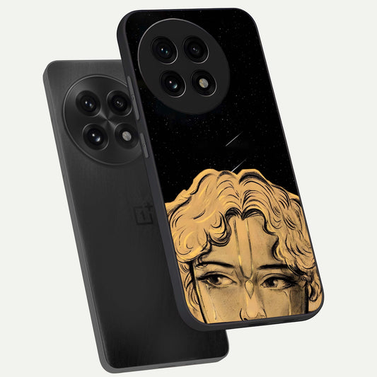 Celestial Gods Plan phone case For OnePlus 13R showing premium glass back cover with detailed artwork