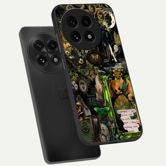 Mystic Woods Secret phone case For OnePlus 13R showing premium glass back cover with detailed artwork