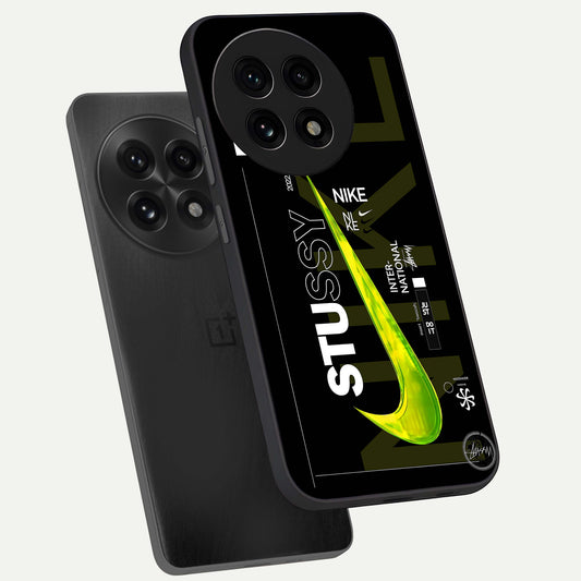 Neon Street Edition phone case For OnePlus 13R showing premium glass back cover with detailed artwork
