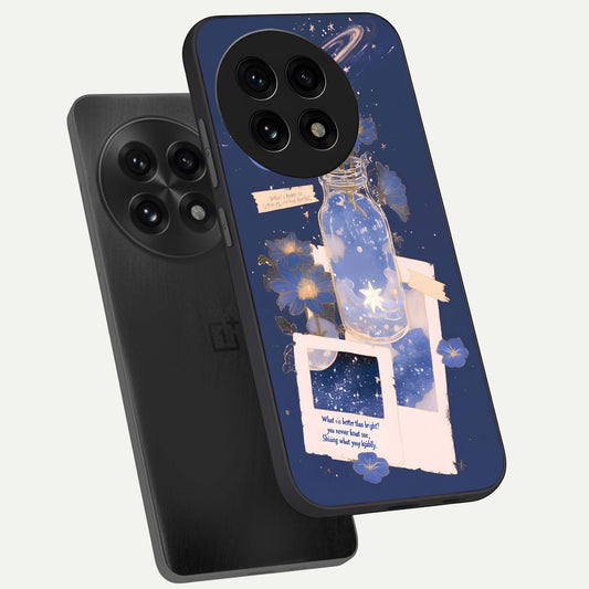 Starlit Cosmic Jar phone case For OnePlus 13R showing premium glass back cover with detailed artwork