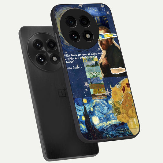 Starry Dream Vision phone case For OnePlus 13R showing premium glass back cover with detailed artwork