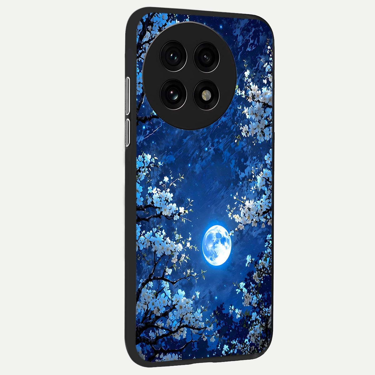 Blossom Moonlight Sky back cover For OnePlus 13R slim fit glass case with vibrant aesthetic design