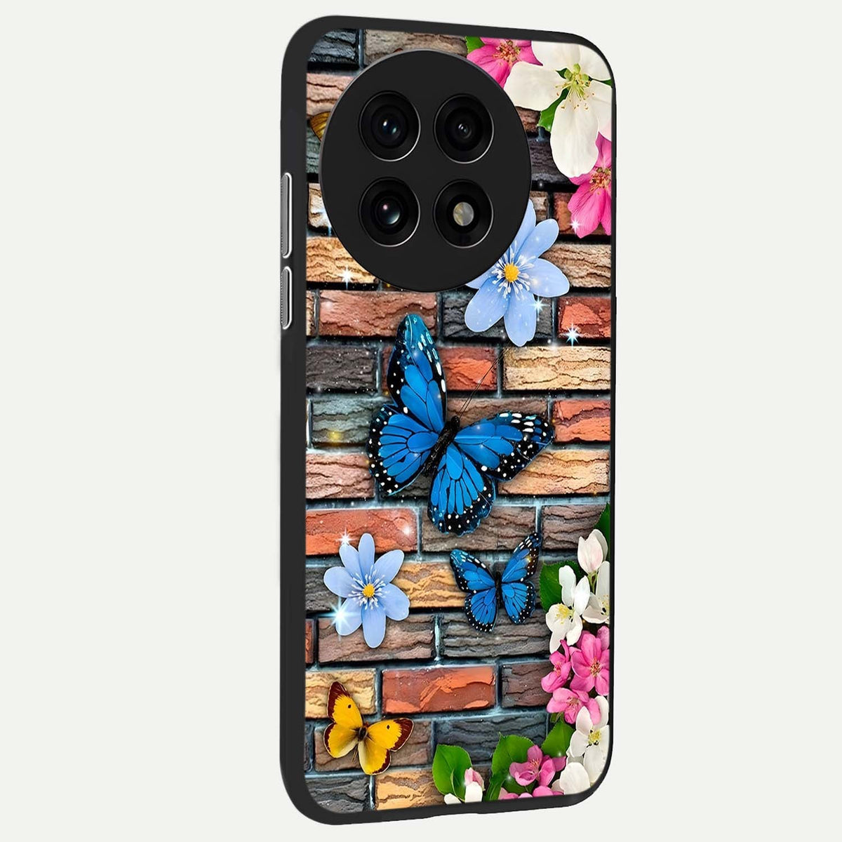 Brick Bloom Flight back cover For OnePlus 13R slim fit glass case with vibrant aesthetic design