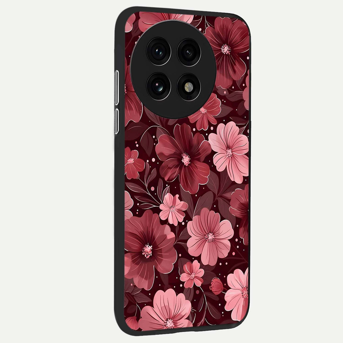 Flower Blush Bloom back cover For OnePlus 13R slim fit glass case with vibrant aesthetic design