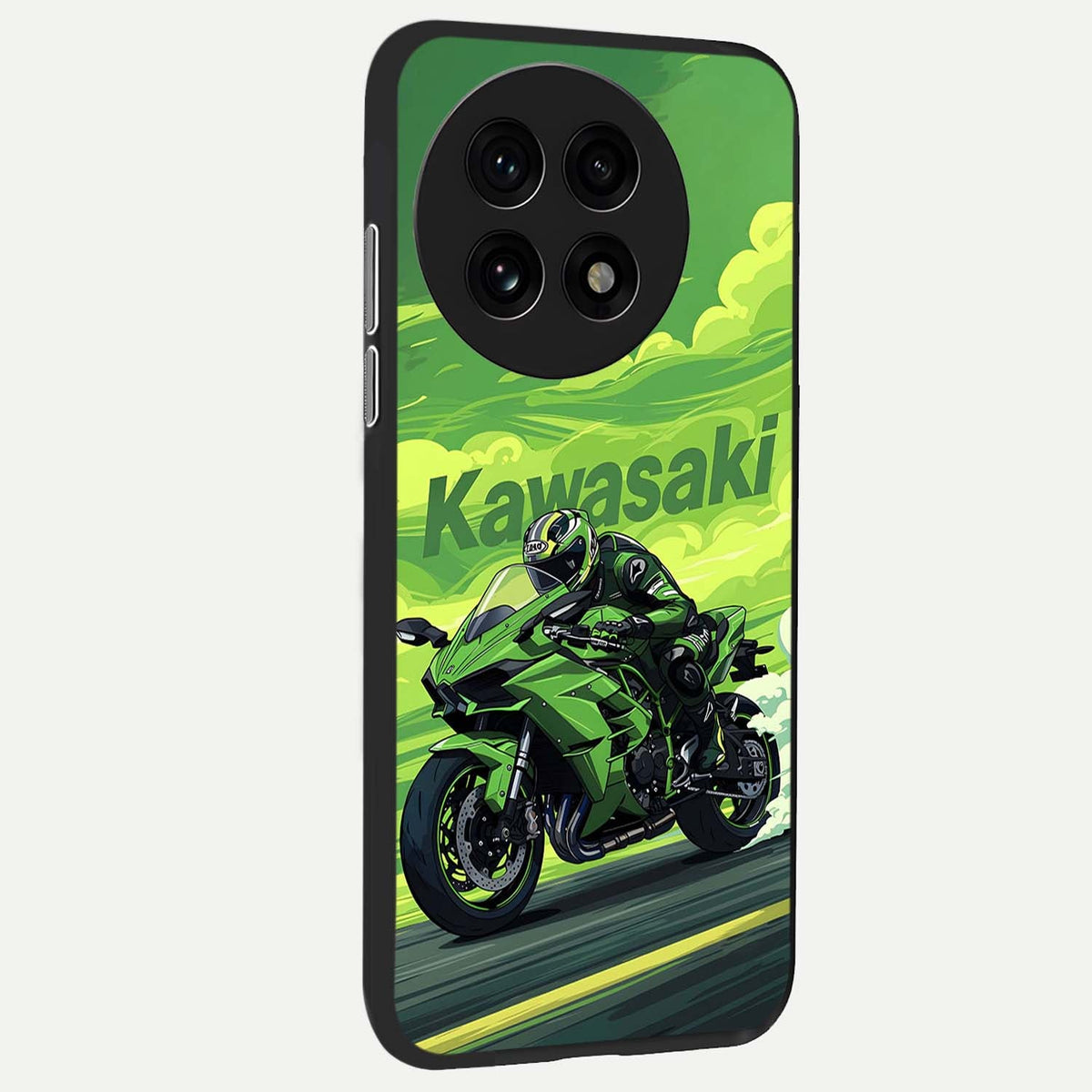 Greenery Sky back cover For OnePlus 13R slim fit glass case with vibrant aesthetic design
