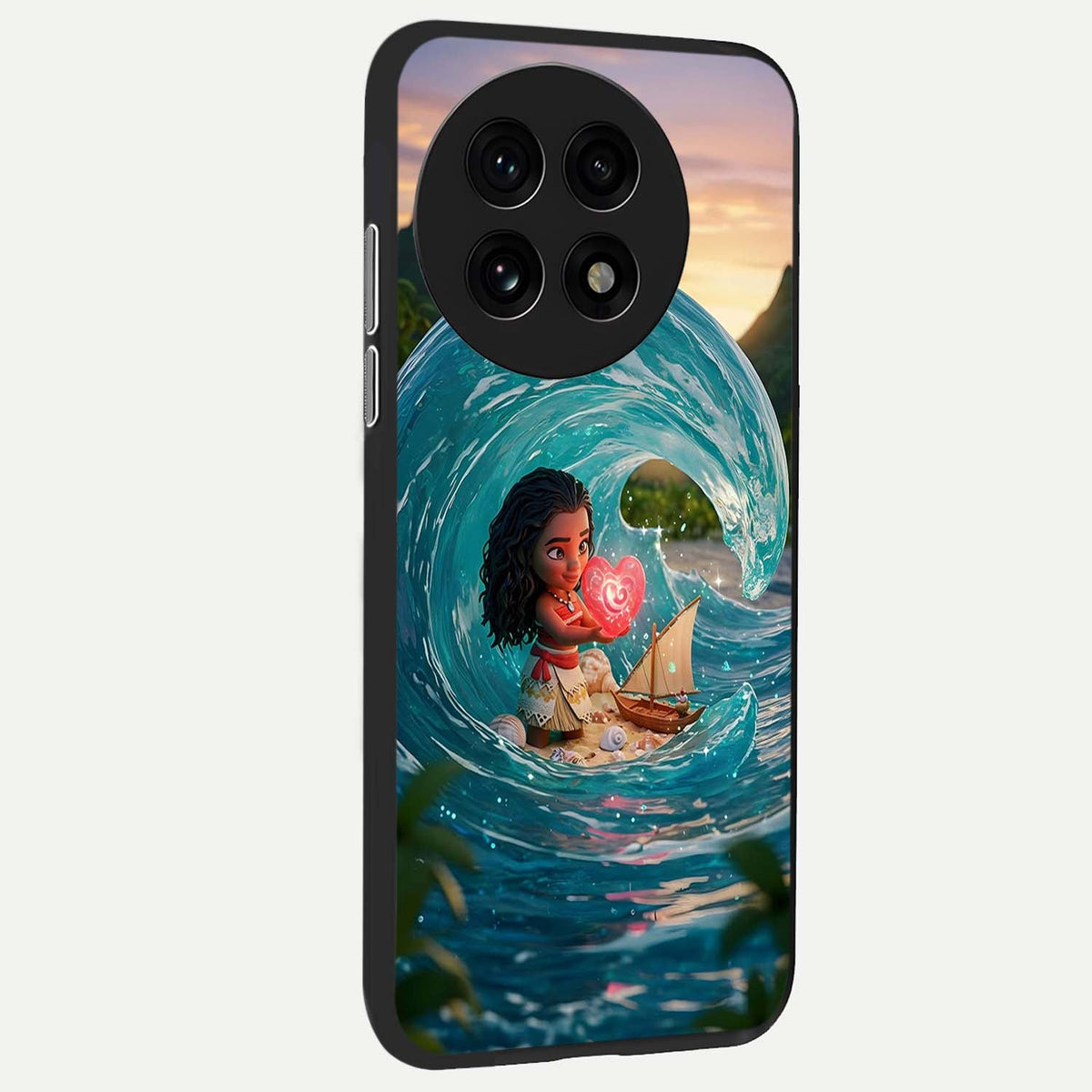 Heart of Ocean back cover For OnePlus 13R slim fit glass case with vibrant aesthetic design
