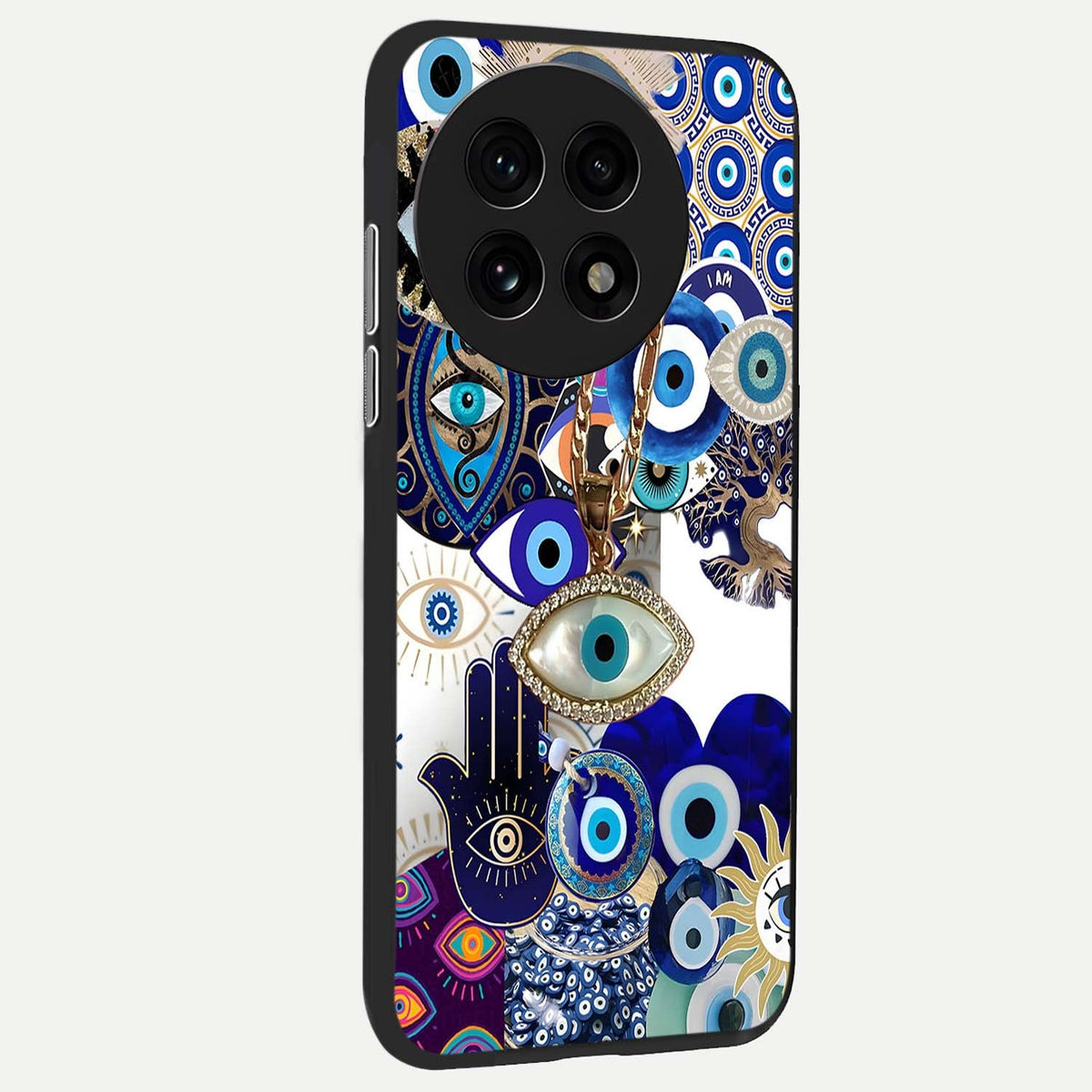 Mystic Charm Eye back cover For OnePlus 13R slim fit glass case with vibrant aesthetic design
