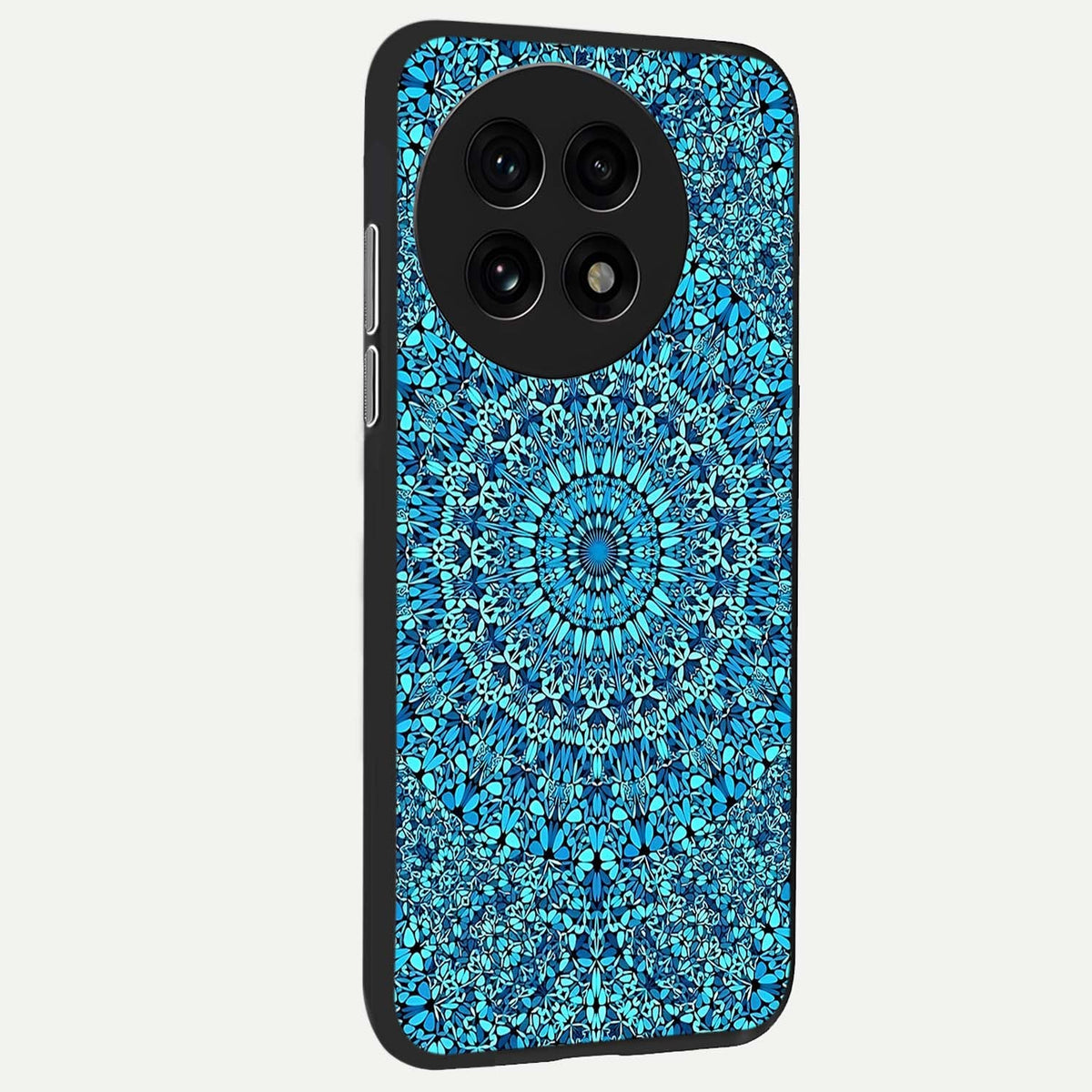 Ocean Bloom Mandala back cover For OnePlus 13R slim fit glass case with vibrant aesthetic design