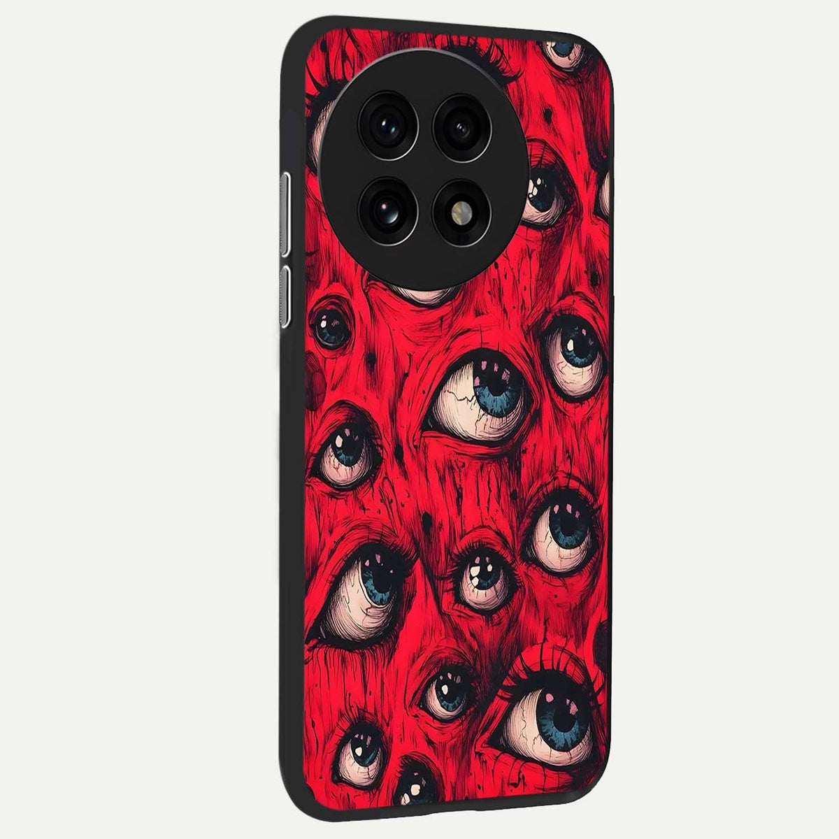 Red Eyes Pattern back cover For OnePlus 13R slim fit glass case with vibrant aesthetic design