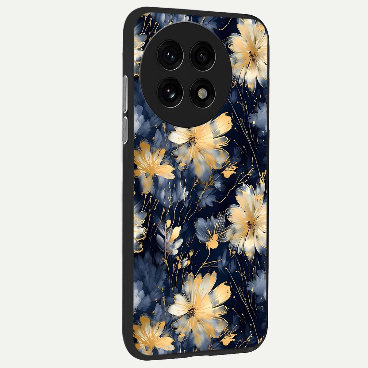 Royal Petal Dream back cover For OnePlus 13R slim fit glass case with vibrant aesthetic design