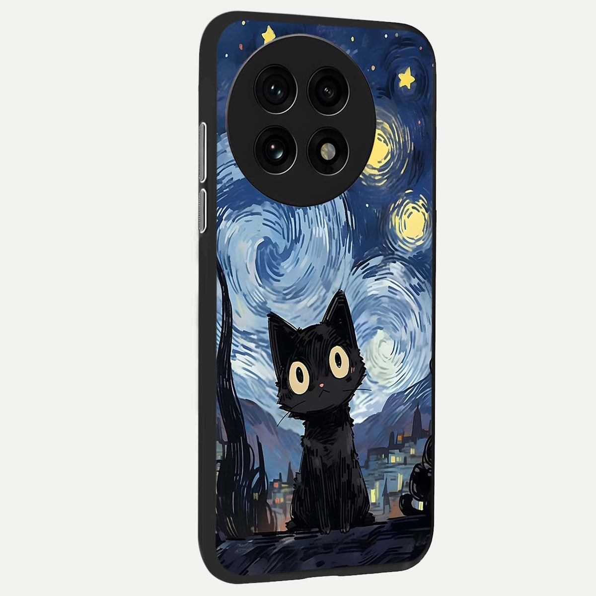 Van Gogh Cat back cover For OnePlus 13R slim fit glass case with vibrant aesthetic design