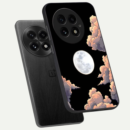 Shade Cloud Moon phone case For OnePlus 13 showing premium glass back cover with detailed artwork