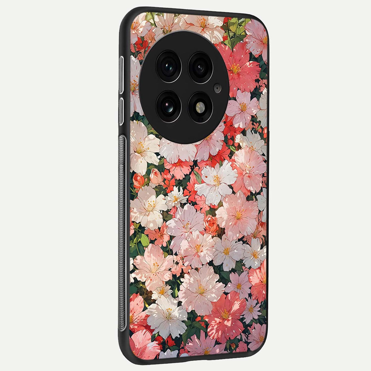 Blush Bloom Field back cover For OnePlus 13 slim fit glass case with vibrant aesthetic design