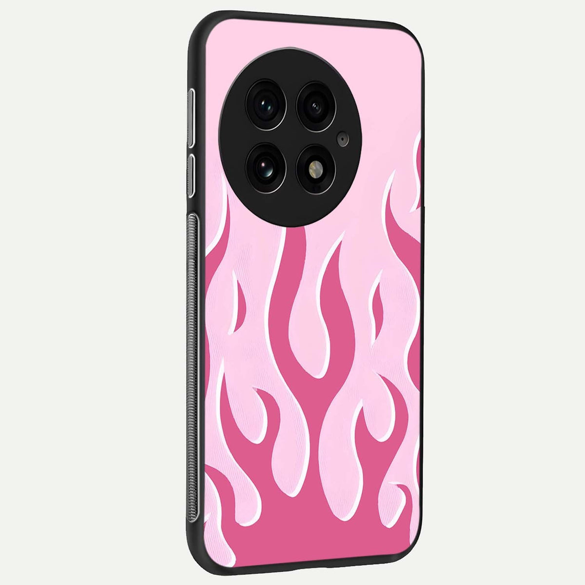 Blush Flame Energy back cover For OnePlus 13 slim fit glass case with vibrant aesthetic design