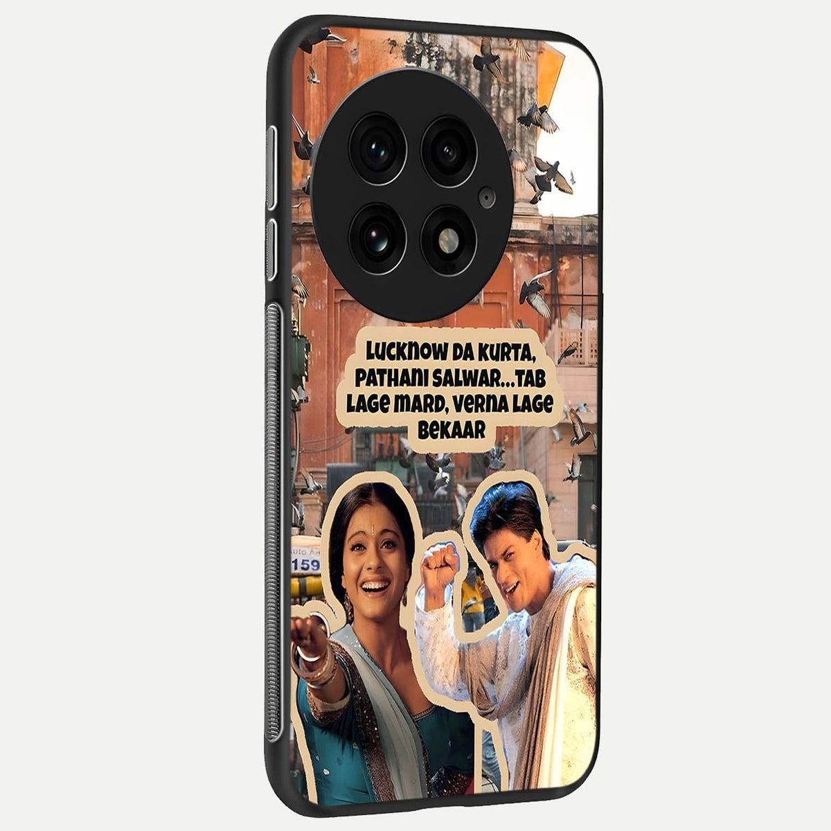 Desi Retro Vibes back cover For OnePlus 13 slim fit glass case with vibrant aesthetic design