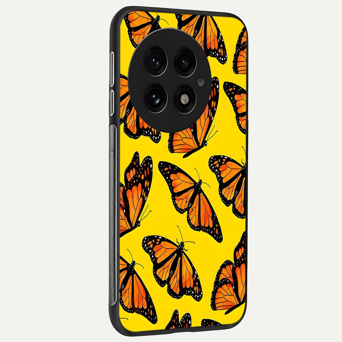 Golden Wing Flight back cover For OnePlus 13 slim fit glass case with vibrant aesthetic design