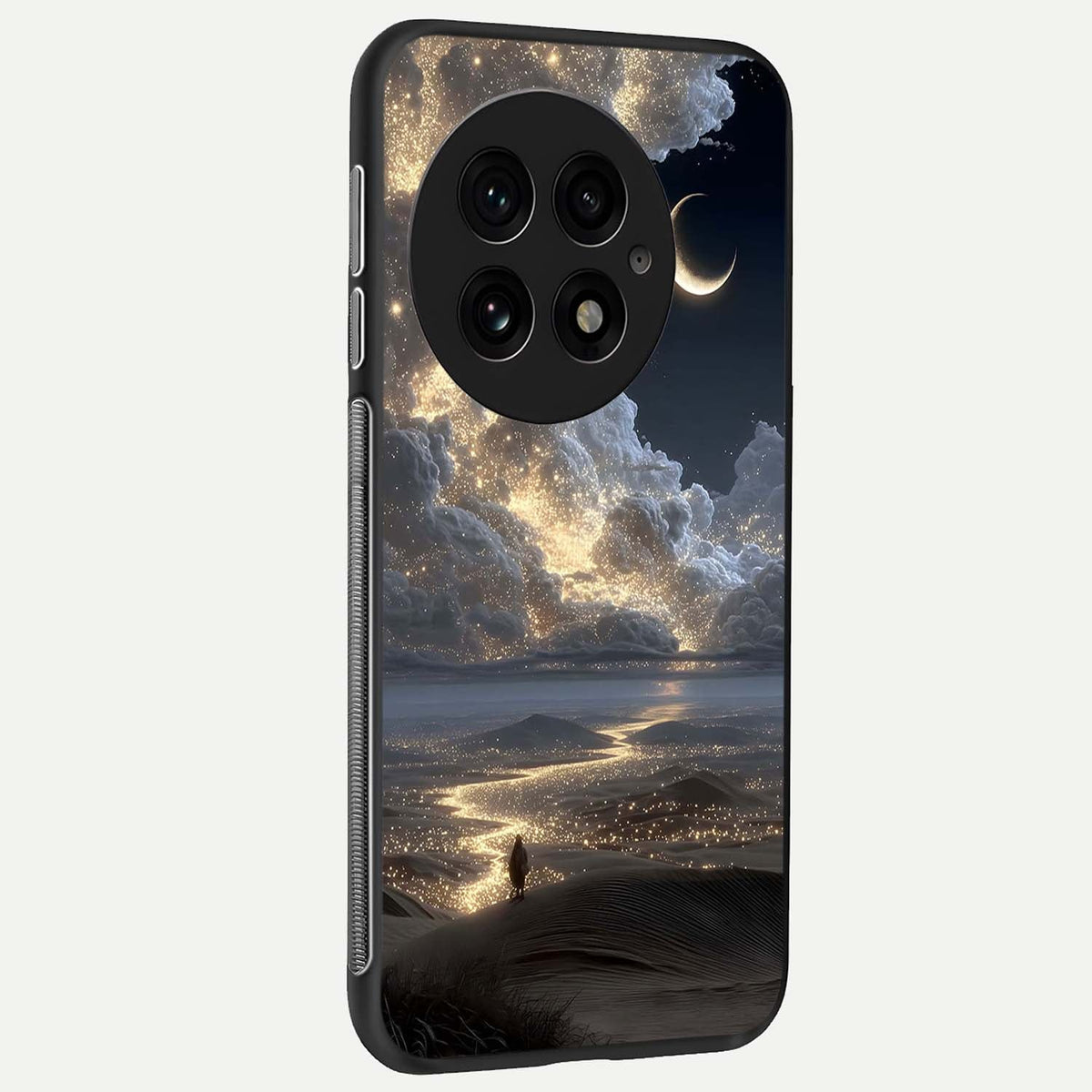 Moonlight Spark Path back cover For OnePlus 13 slim fit glass case with vibrant aesthetic design